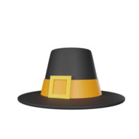 icône de thanksgiving de chapeau de rendu 3d png