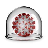 Coronavirus under a glass dome photo