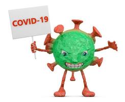 coronovirus malvado rojo-verde foto