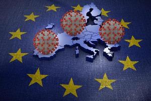 Coronavirus European Union map photo