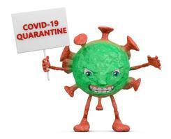 coronovirus malvado rojo-verde foto