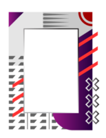 Modern frame PNG with transparent background.