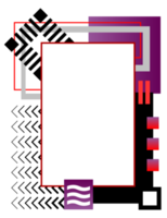 Modern frame PNG with transparent background.