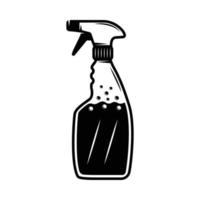 Vintage retro cleaning detergent. Can be used like emblem, logo, badge, label. mark, poster or print. Monochrome Graphic Art. Vector Illustration. Engraving woodcut
