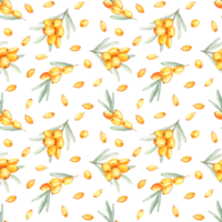 Watercolor autumn pattern png