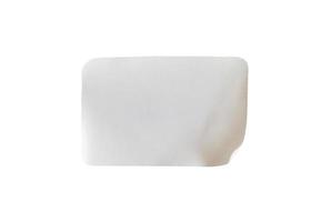 Sticker label isolated on white background with clipping path photo