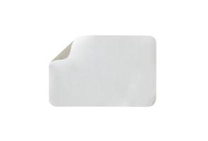Sticker label isolated on white background with clipping path photo