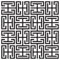 black pattern. PNG with transparent background.