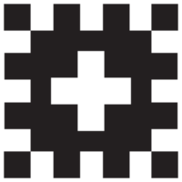 black pattern. PNG with transparent background.