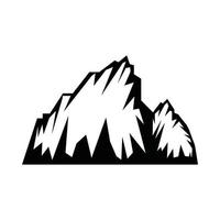 montañas retro vintage para acampar. se puede usar como emblema, logotipo, insignia, etiqueta. marca, cartel o impresión. arte gráfico monocromático. vector