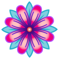 bloem ornament. PNG met transparant achtergrond.