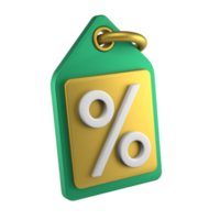 discount tag 3d icon illustration png