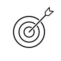 Goal icon in line style. target vector. Good for target marketing and project growth. Vector illustration on a white background