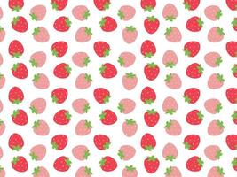 Seamless Pattern fruit Strawberry Background Vector Design. Can be used for packaging, wrapping paper, greeting cards, stickers, fabrics and prints.