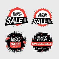 Collection of sale banners and discount banners for black friday. Vector template badge of sale.
