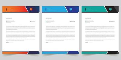 corporate modern letterhead design template vector