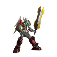 mecha redo till ge sig på png