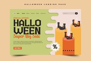 plantilla simple y elegante de diseño gráfico de halloween que es fácil de personalizar vector