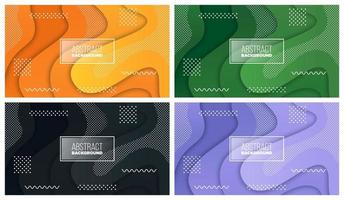 Colorful liquid and geometric background with fluid gradient shapes vector