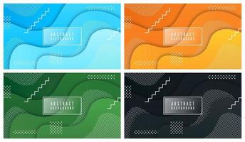 Colorful liquid and geometric background with fluid gradient shapes vector