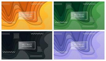 Colorful liquid and geometric background with fluid gradient shapes vector