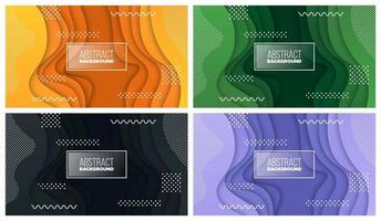 Colorful liquid and geometric background with fluid gradient shapes vector