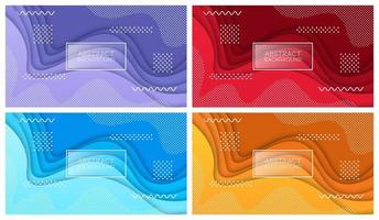 Colorful liquid and geometric background with fluid gradient shapes vector