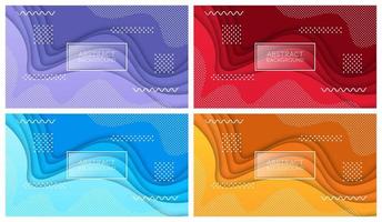 Colorful liquid and geometric background with fluid gradient shapes vector