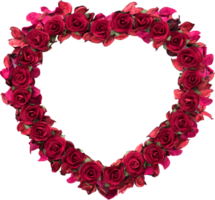 rosa en forma de corazón para el amor de la boda y el día de san valentín png