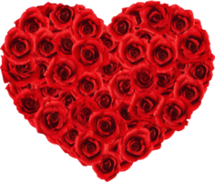Rosenherzform für Liebeshochzeit und Valentinstag png