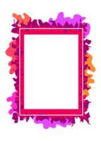 Abstract vibrant modern frames. Copy space for your text. PNG with transparent background.