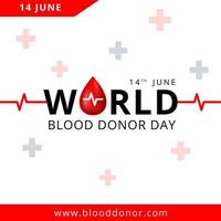 World Blood donor Day, 14th June Illustration Of Blood Donation Concept Design for Banner and Flyer. Vector Illustration