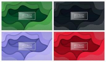 Colorful liquid and geometric background with fluid gradient shapes vector