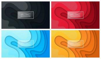 Colorful liquid and geometric background with fluid gradient shapes vector