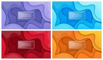 Colorful liquid and geometric background with fluid gradient shapes vector