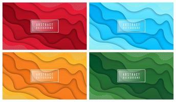 Colorful liquid and geometric background with fluid gradient shapes vector