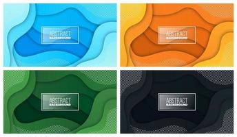 Colorful liquid and geometric background with fluid gradient shapes vector