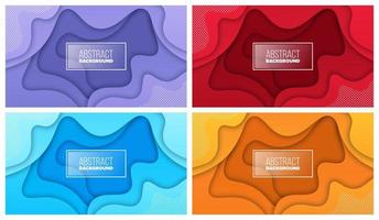 Colorful liquid and geometric background with fluid gradient shapes vector