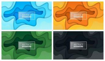 Colorful liquid and geometric background with fluid gradient shapes vector