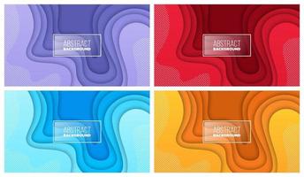 Colorful liquid and geometric background with fluid gradient shapes vector