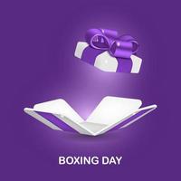 Day of gifts 3d gift box Vector illustration