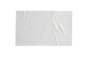 Sticker label isolated on white background with clipping path photo