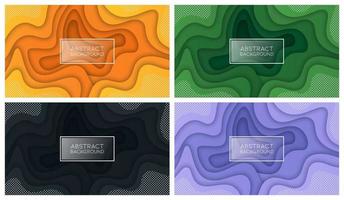 Colorful liquid and geometric background with fluid gradient shapes vector