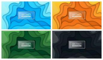 Colorful liquid and geometric background with fluid gradient shapes vector