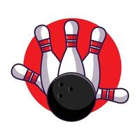 Bowling Sports Icon Illustration Design Vector
