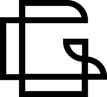 Letter G logo. PNG with transparent background.