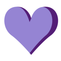 Heart icon. PNG with transparent background.