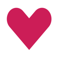 Heart icon. PNG with transparent background.