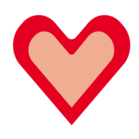 Heart icon. PNG with transparent background.