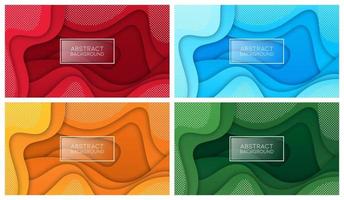 Colorful liquid and geometric background with fluid gradient shapes vector